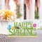 Metal “Happy Spring” Sign – Indoor Home & Tabletop Spring Decor